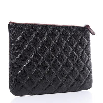 Chanel Caviar Quilted Medium Cosmetic Case Black 3 of 9