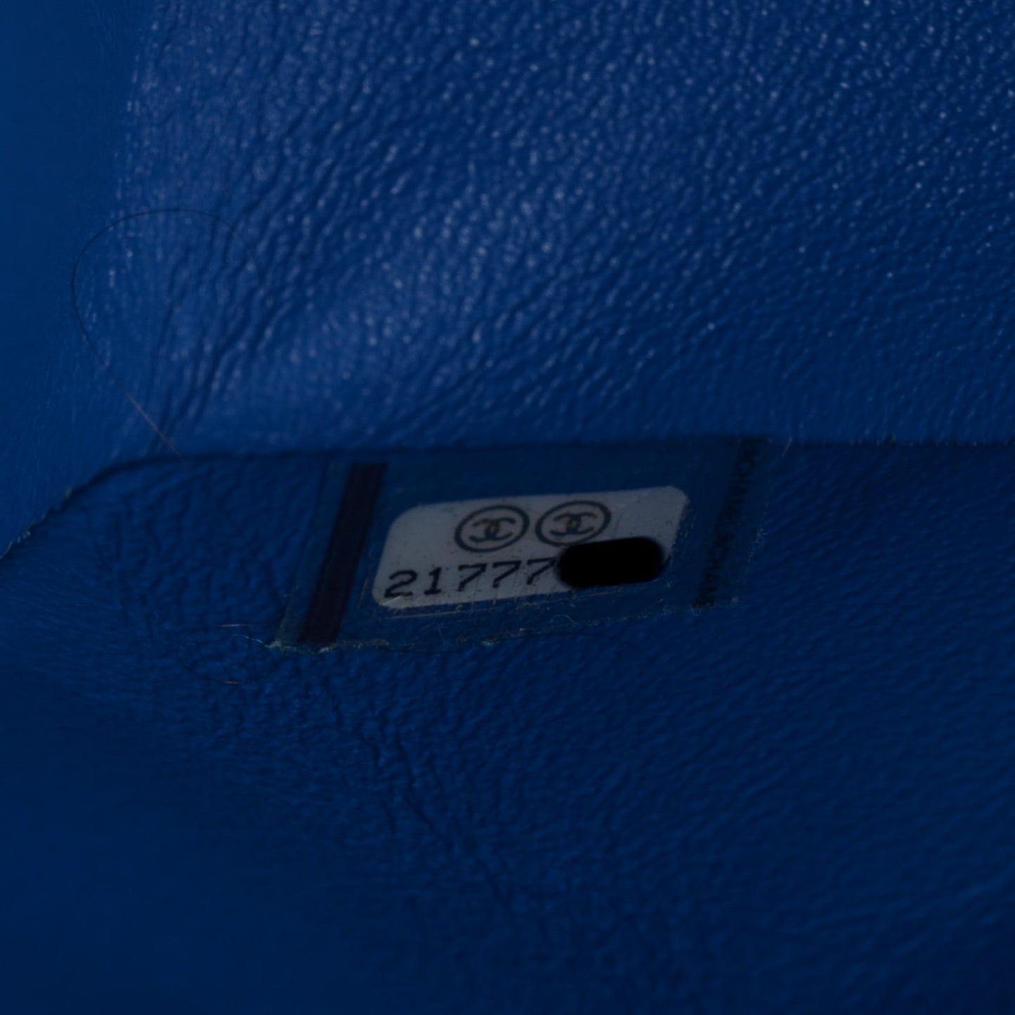 Lambskin Quilted Jumbo Double Flap Bright Blue