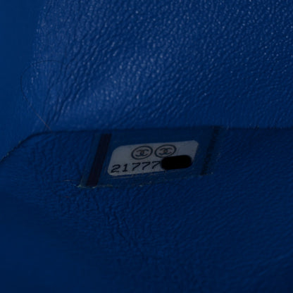 Chanel Lambskin Quilted Jumbo Double Flap Bright Blue 8 of 9
