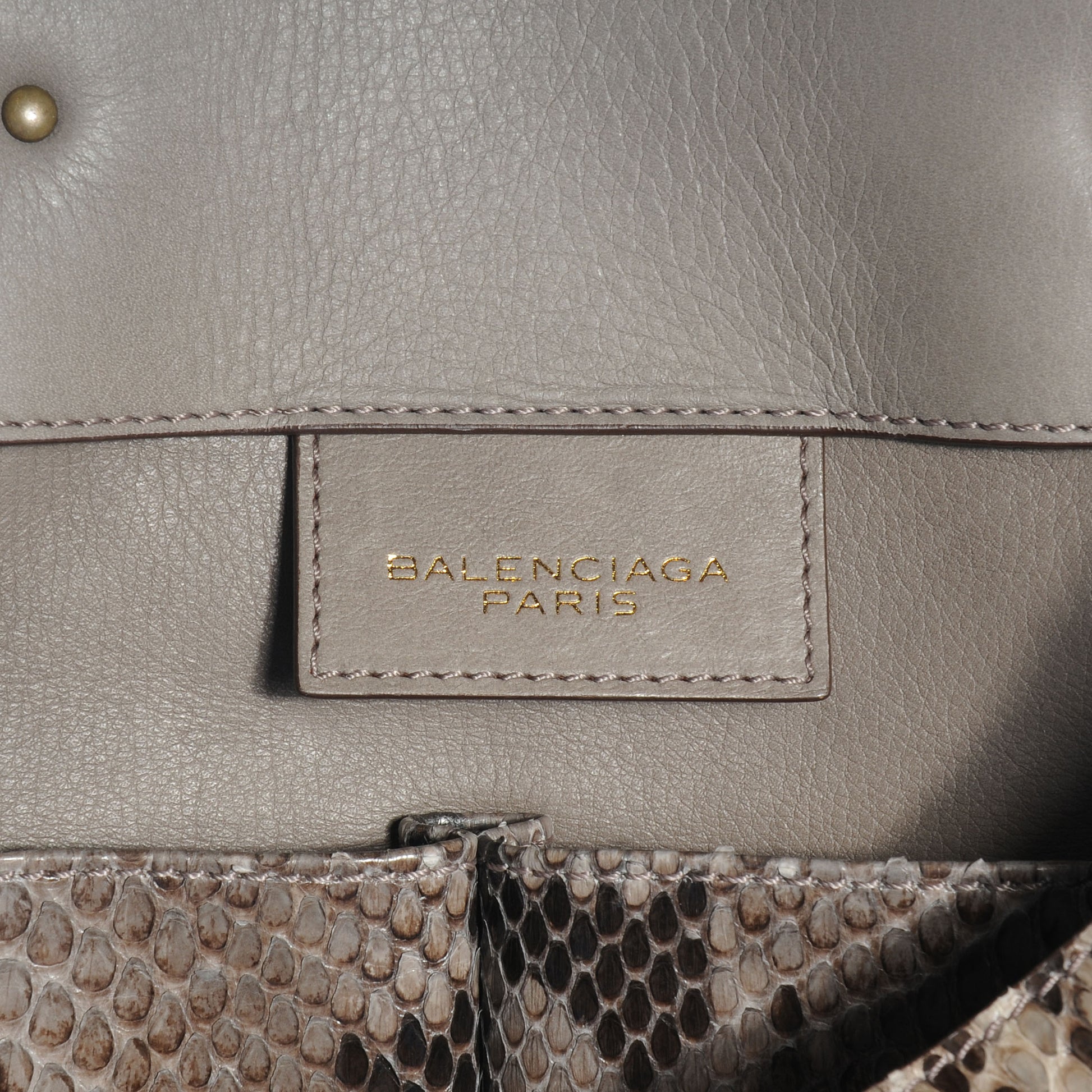 Balenciaga Python Papier A4 Tote Ciment 6 of 7