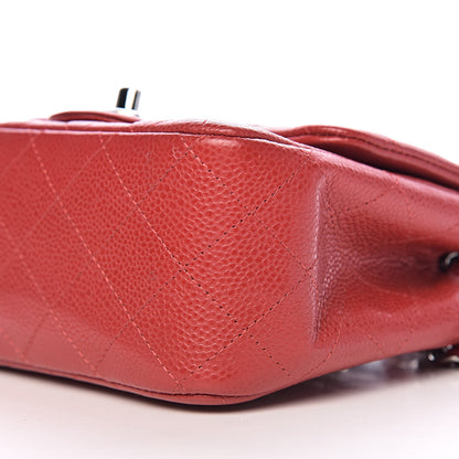 Chanel Caviar Quilted Mini Square Flap Red 11 of 12