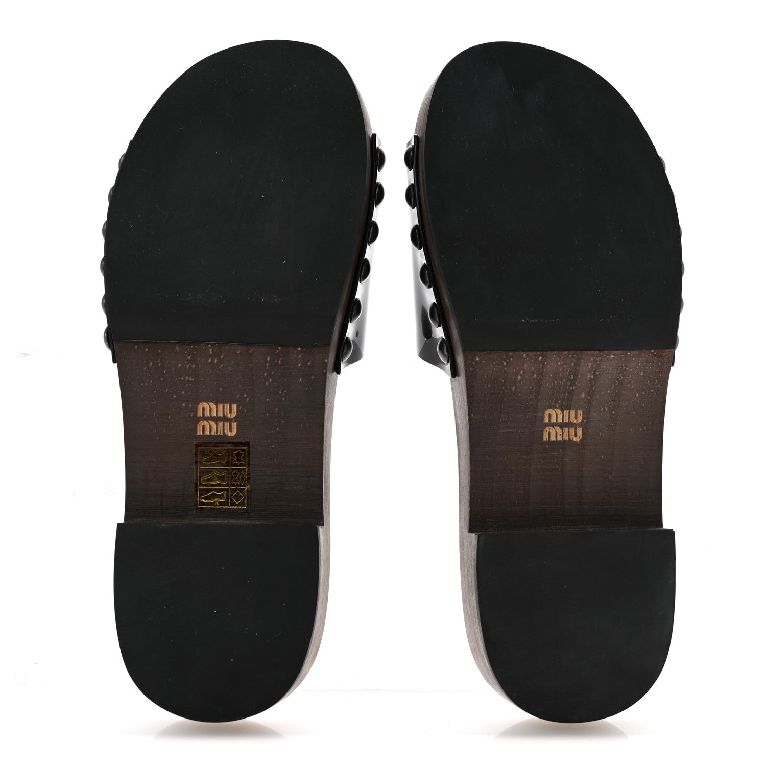 Miu Miu Patent Logo Slide Clogs 36 Black 6 of 9