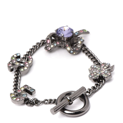 Chanel Ruthenium Crystal CC Charm Bracelet Multicolor 3 of 4