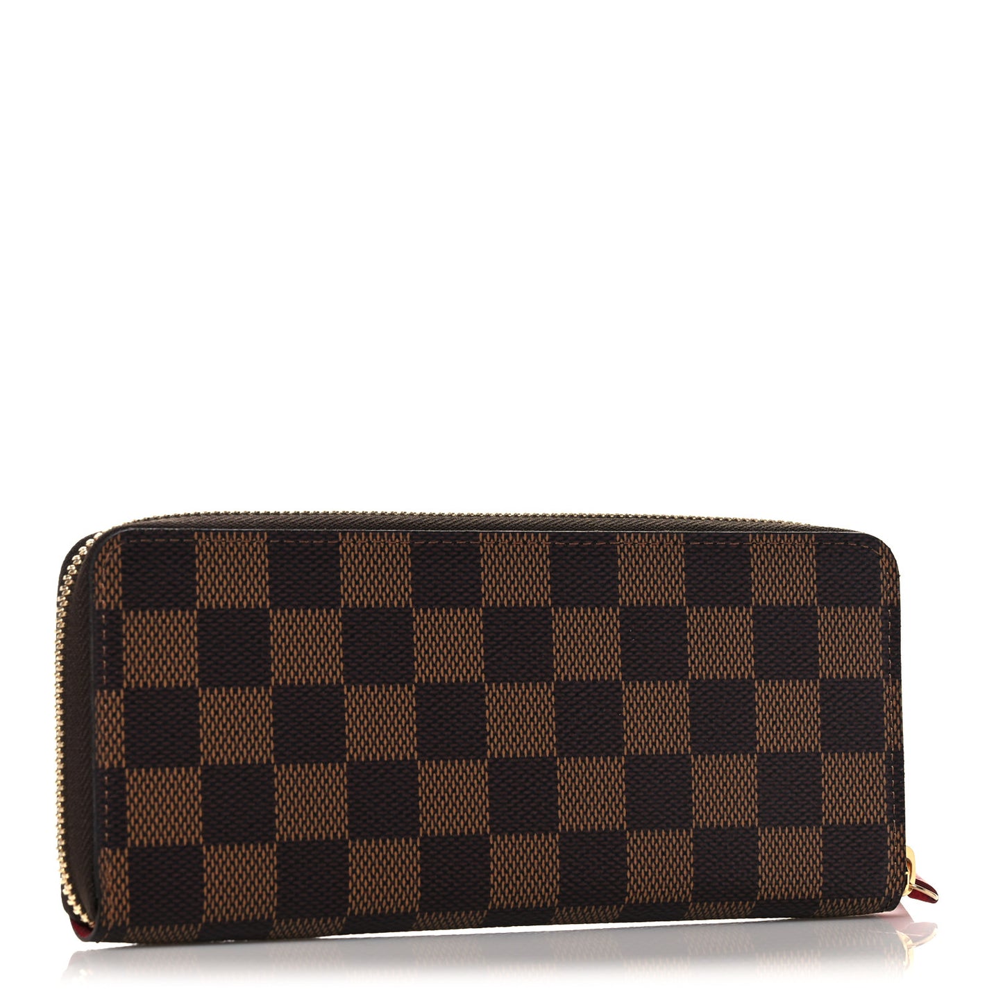 Damier Ebene Clemence Wallet Cherry