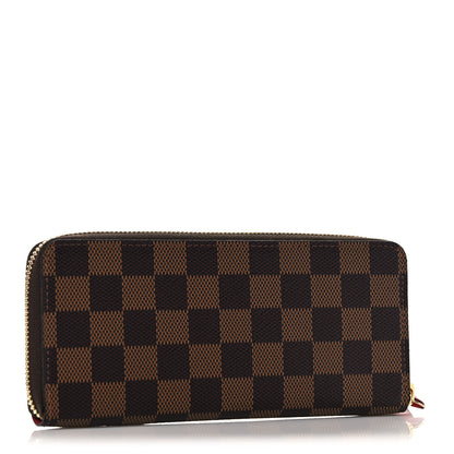 Louis Vuitton Damier Ebene Clemence Wallet Cherry 3 of 10