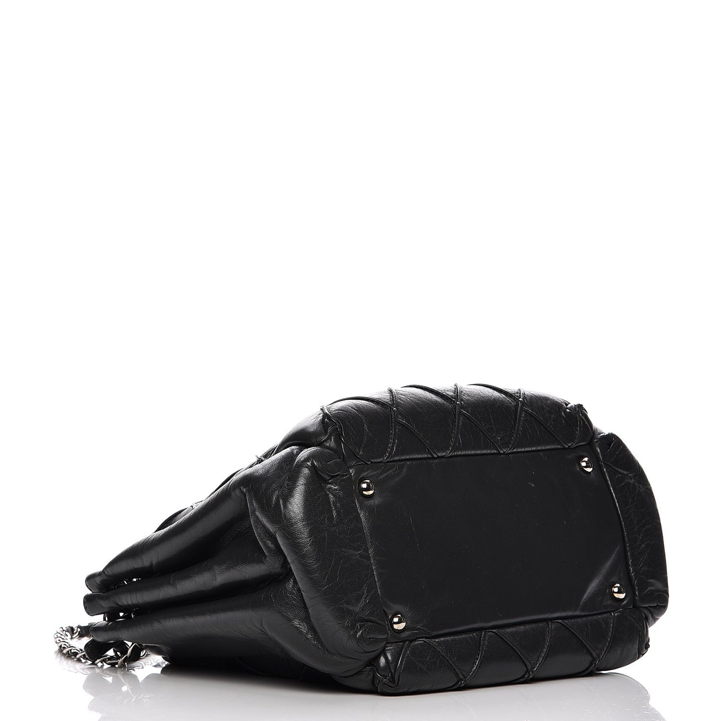 Lambskin Accordion Shoulder Bag Grey