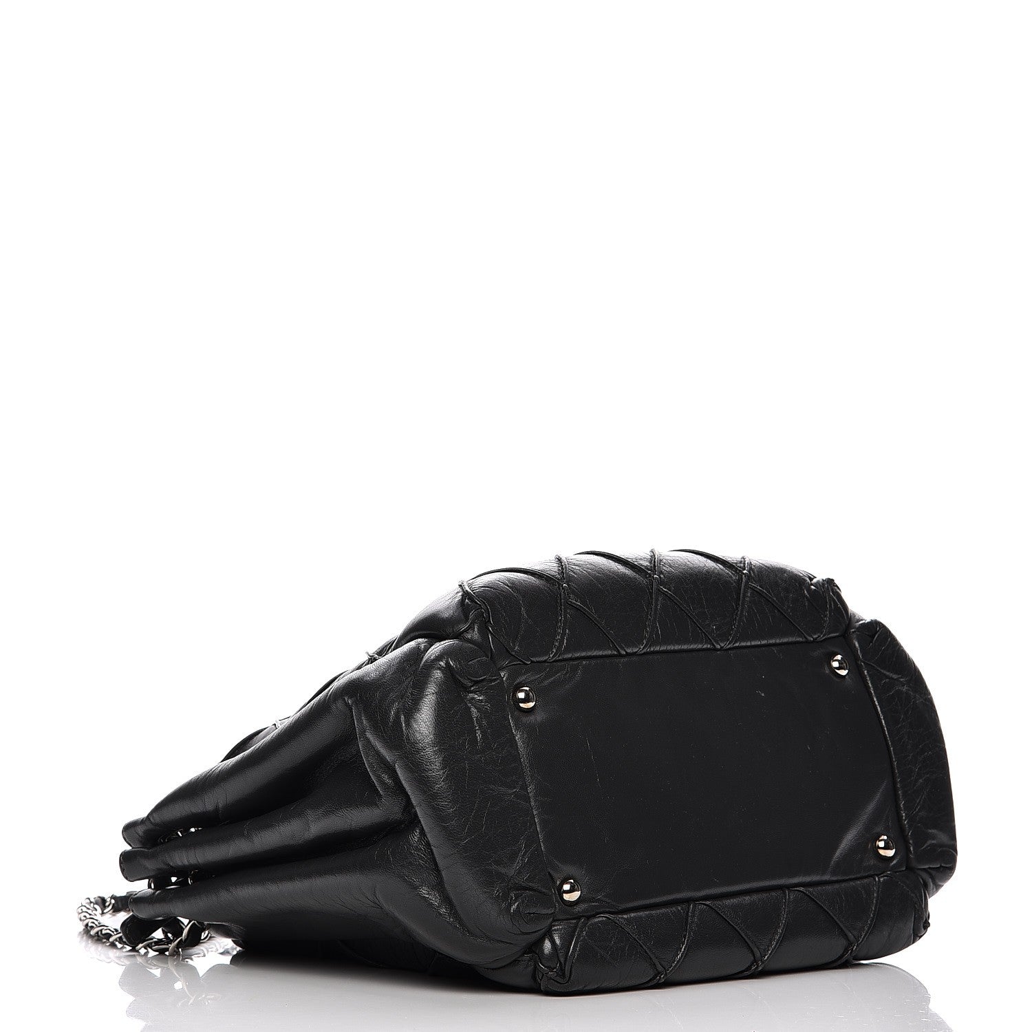 Chanel Lambskin Accordion Shoulder Bag Grey 4 of 8