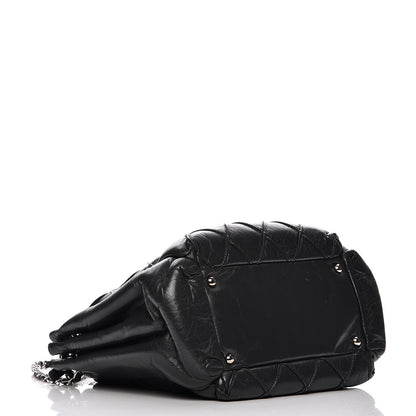 Chanel Lambskin Accordion Shoulder Bag Grey 4 of 8