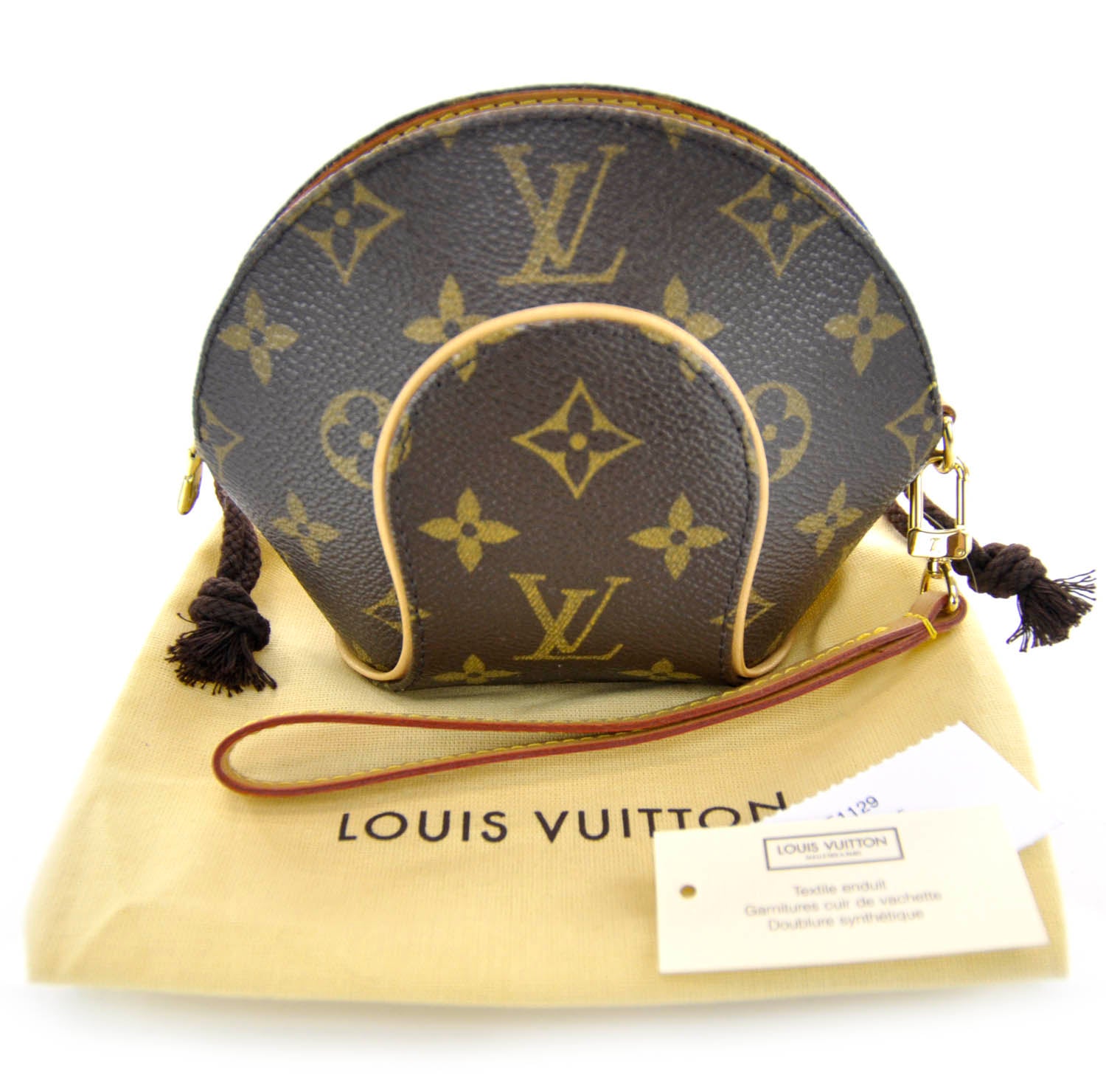 Louis Vuitton Monogram Mini Ellipse Wristlet Clutch 6 of 10