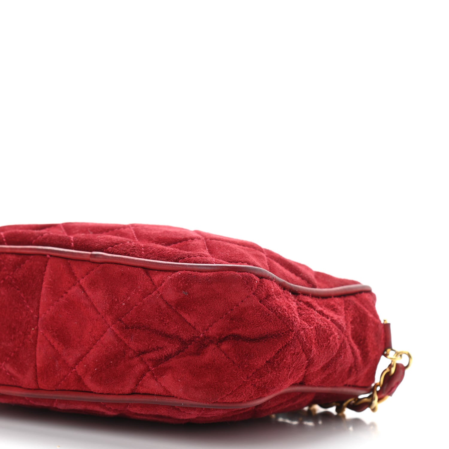 Chanel Suede Quilted Tassel Camera Bag Red 11 of 14