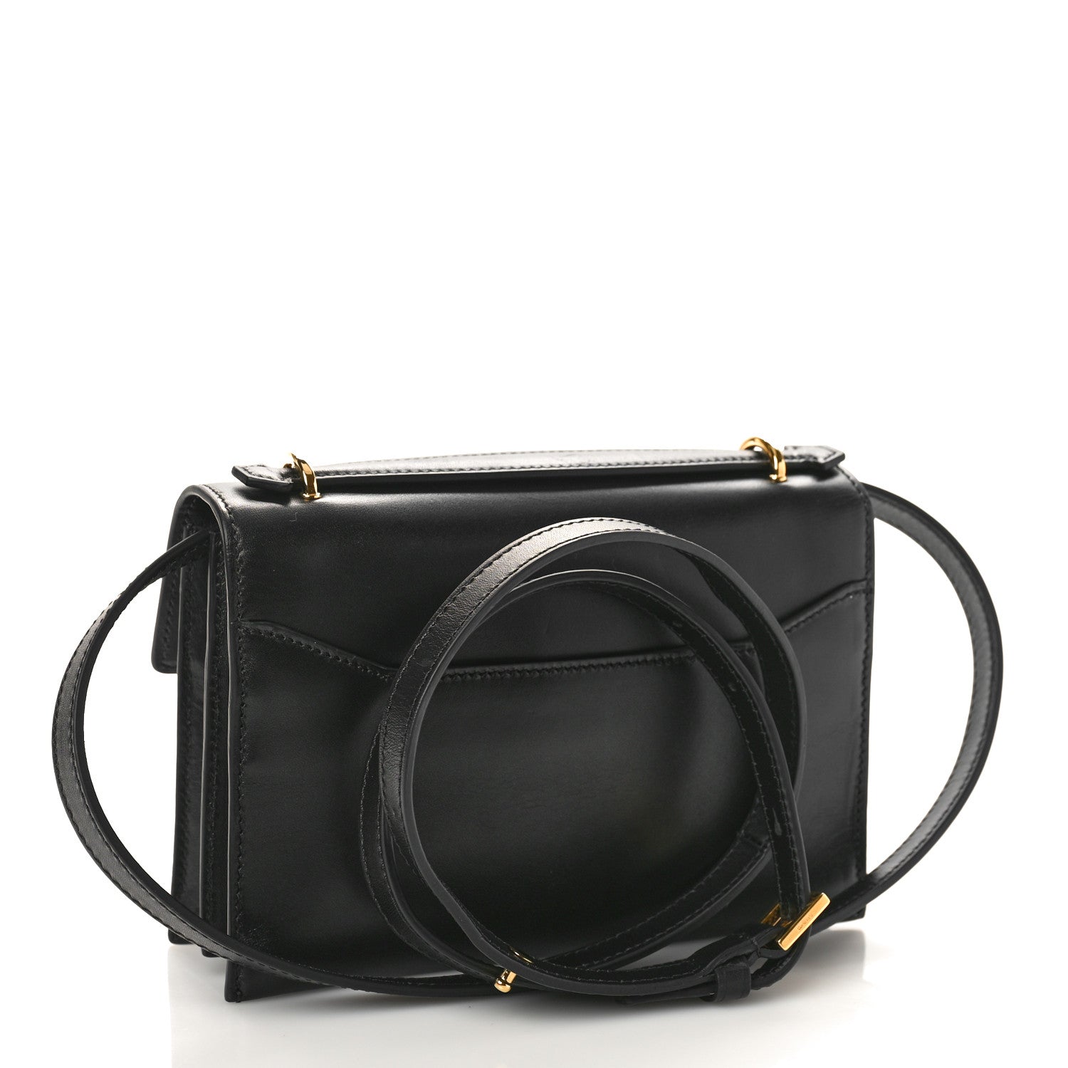 Tom Ford Palmellato Calfskin Hidden TF Top Handle Black 2 of 10