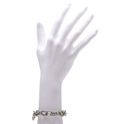 David Yurman Sterling Silver 18K Yellow Gold 12mm Large Oval Link Bracelet 2 of 4