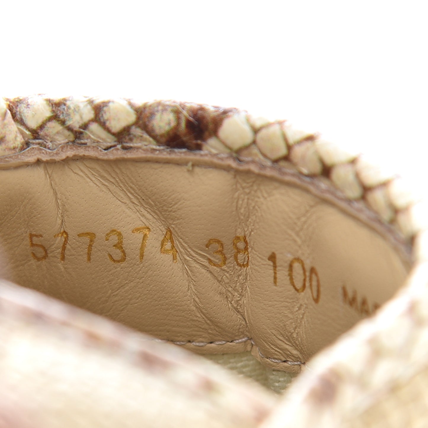 Straw Elaphe Matelasse GG Marmont Espadrilles 38 Natural Cream Brown