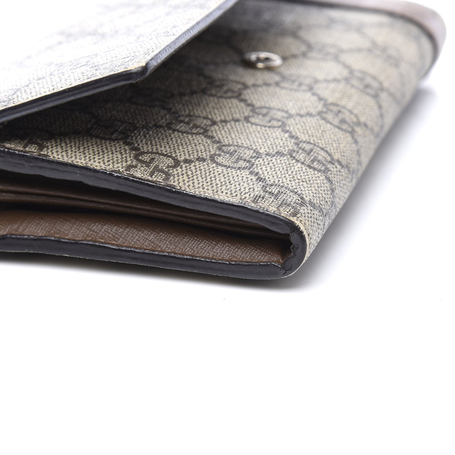 GG Supreme Monogram Nice Continental Wallet Maple Brown