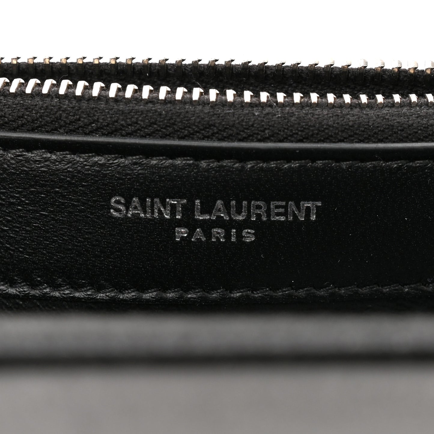 Satin Sequins Classic Monogram Kate Tassel Chain Wallet Black