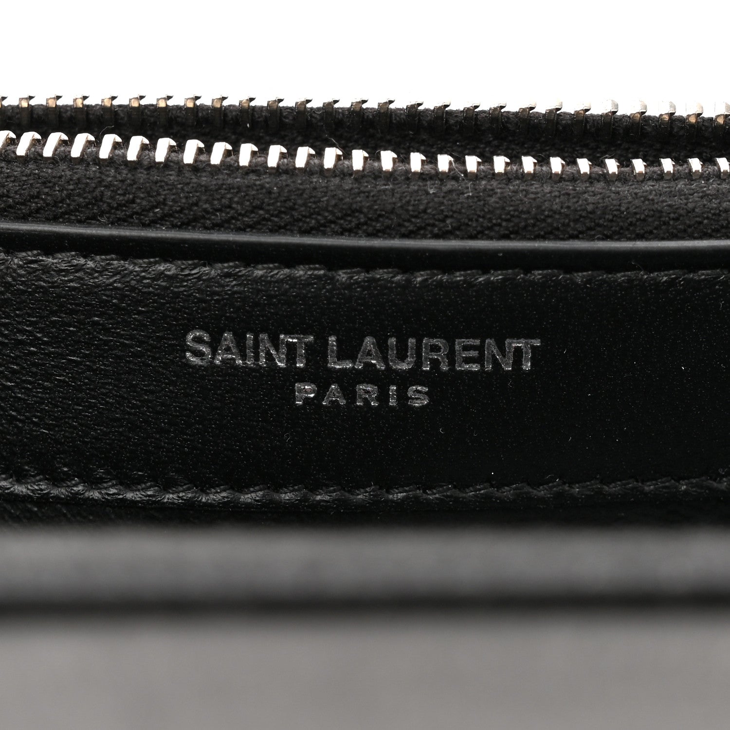 Saint Laurent Satin Sequins Classic Monogram Kate Tassel Chain Wallet Black 6 of 9