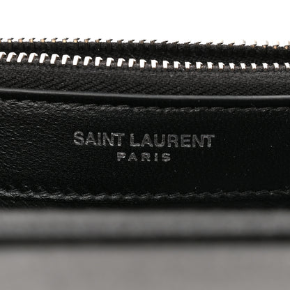 Saint Laurent Satin Sequins Classic Monogram Kate Tassel Chain Wallet Black 6 of 9