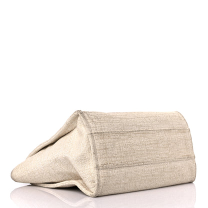 Chanel Lurex Boucle Small Deauville Tote Ivory 4 of 18