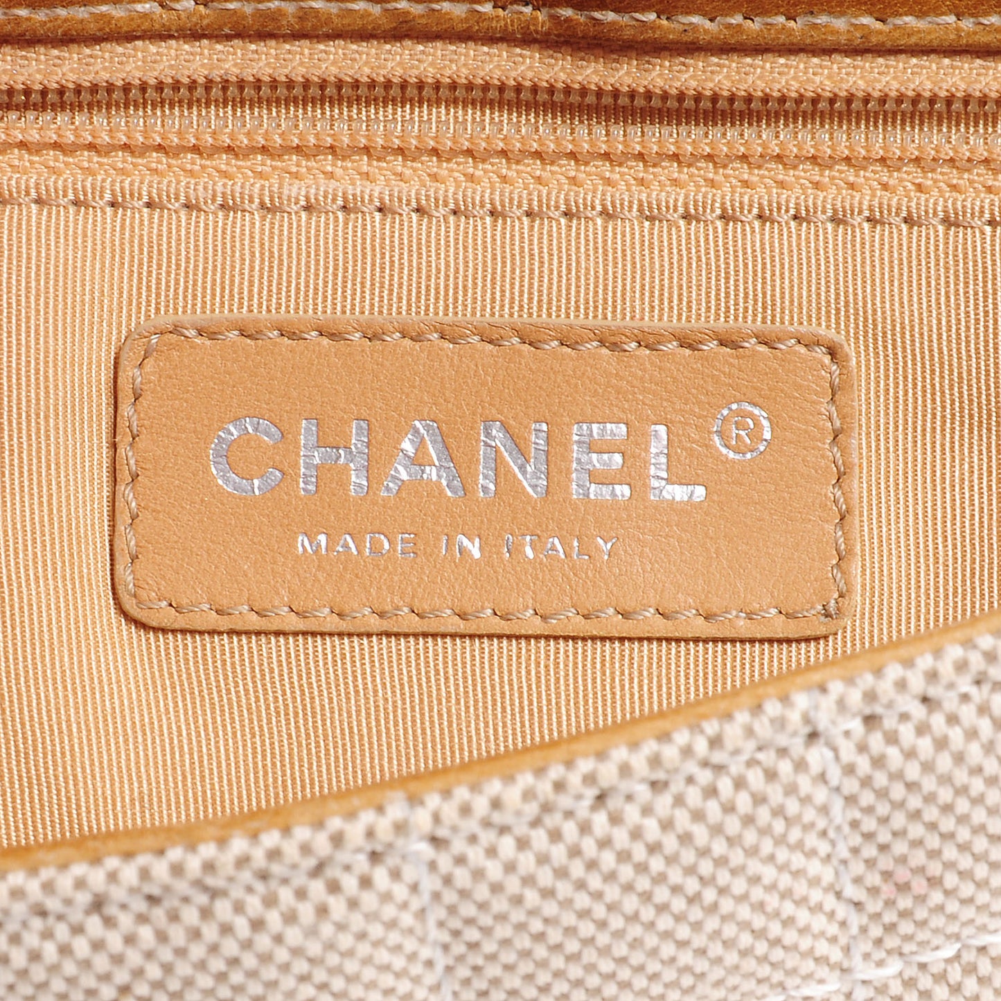 Canvas Camellia N°5 Flap Beige
