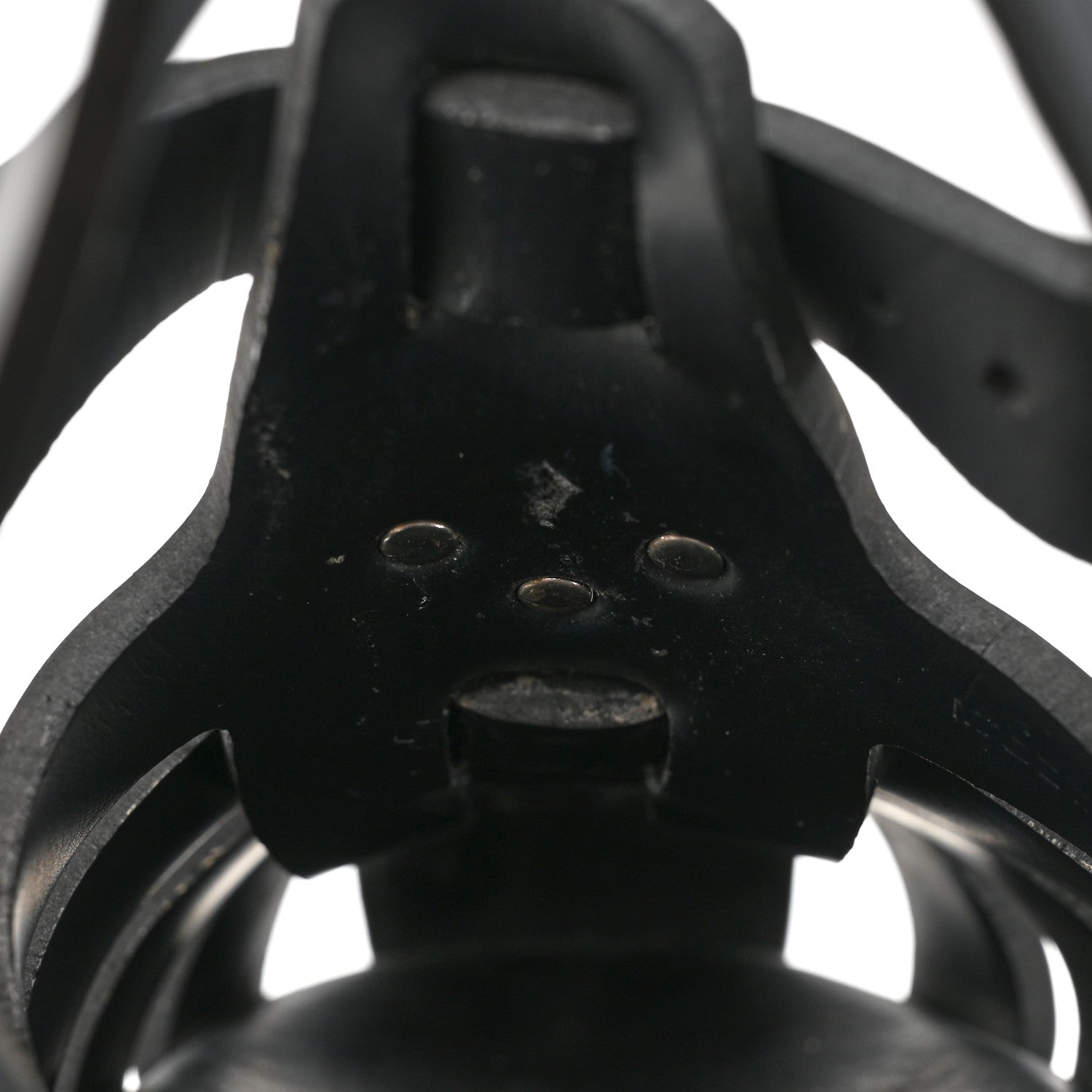 Prada Foam Rubber Triangle Logo Monolith 55mm Cage Sandals 38 Black 10 of 13