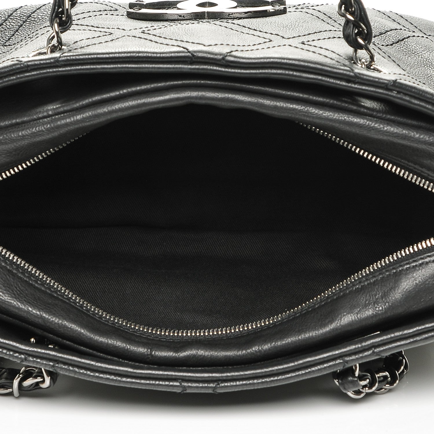 Chanel Calfskin Small Diamond Stitch Tote Black 5 of 7