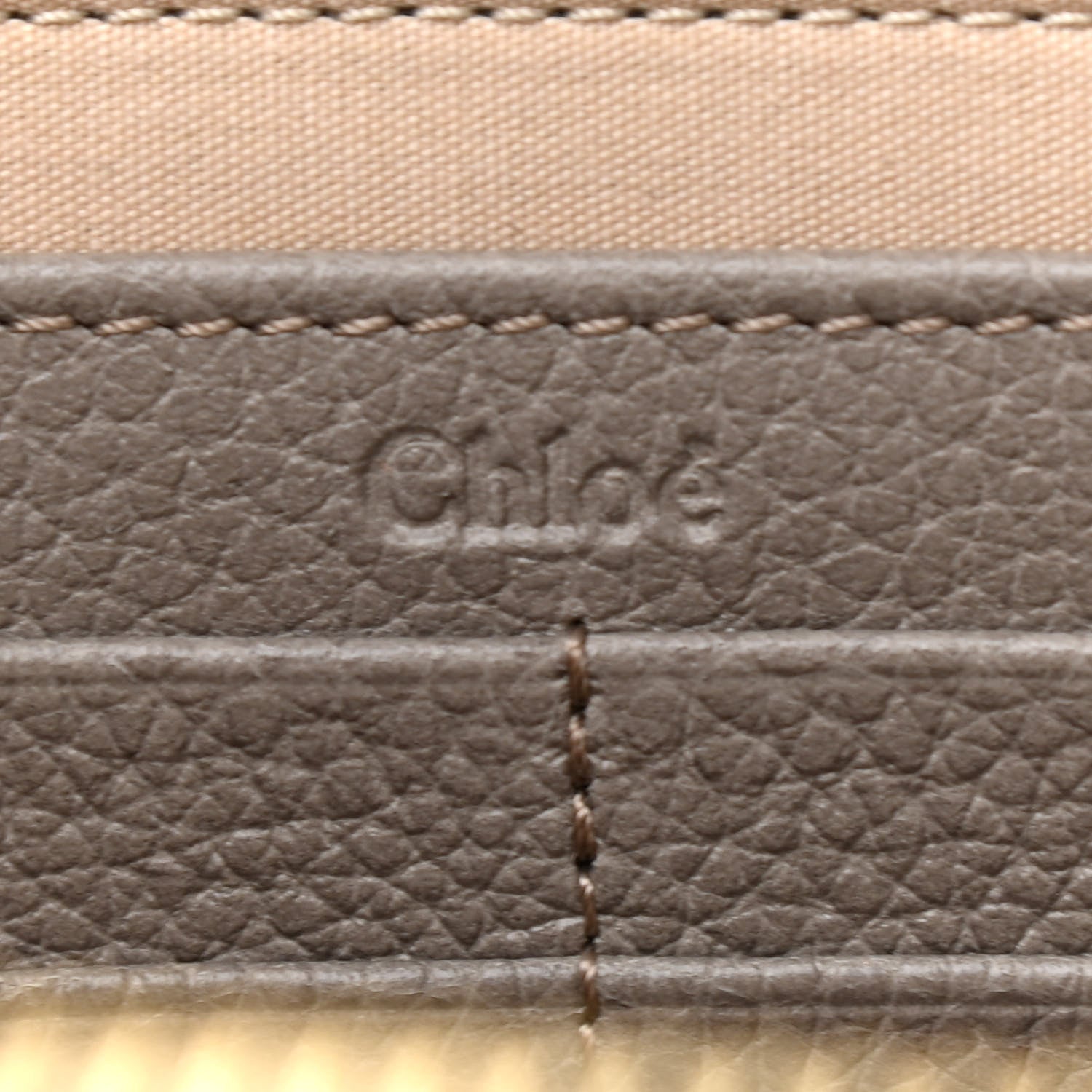 Chloe Grained Calfskin Joe Clutch Motty Grey 6 of 10