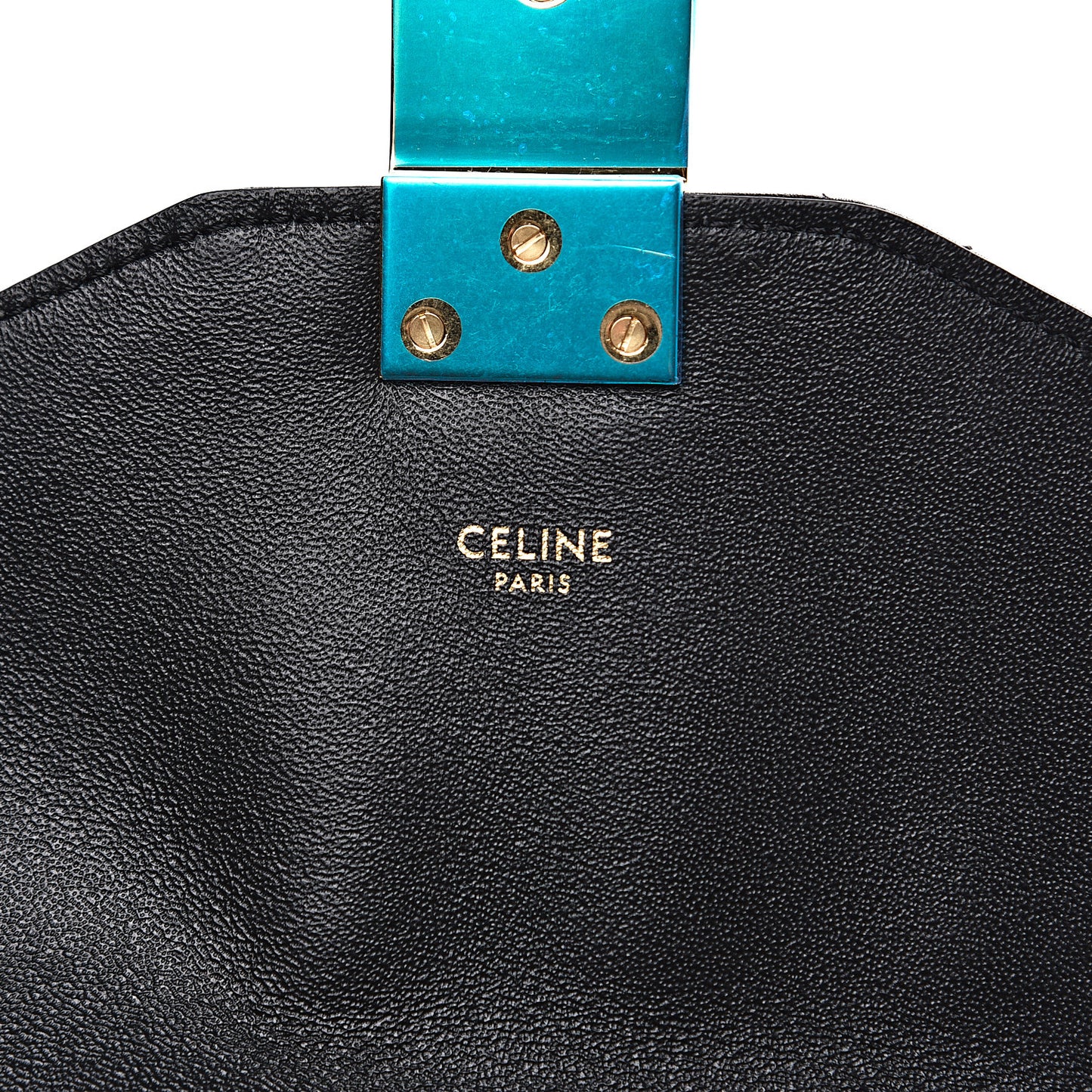 Calfskin Quilted Medium C Bag Black Beige