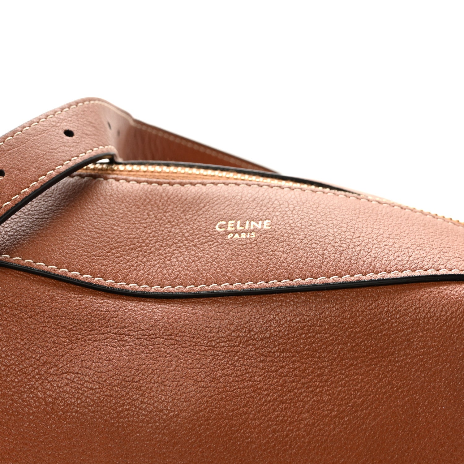 Celine Supple Calfskin Medium Romy Shoulder Bag Tan 7 of 9