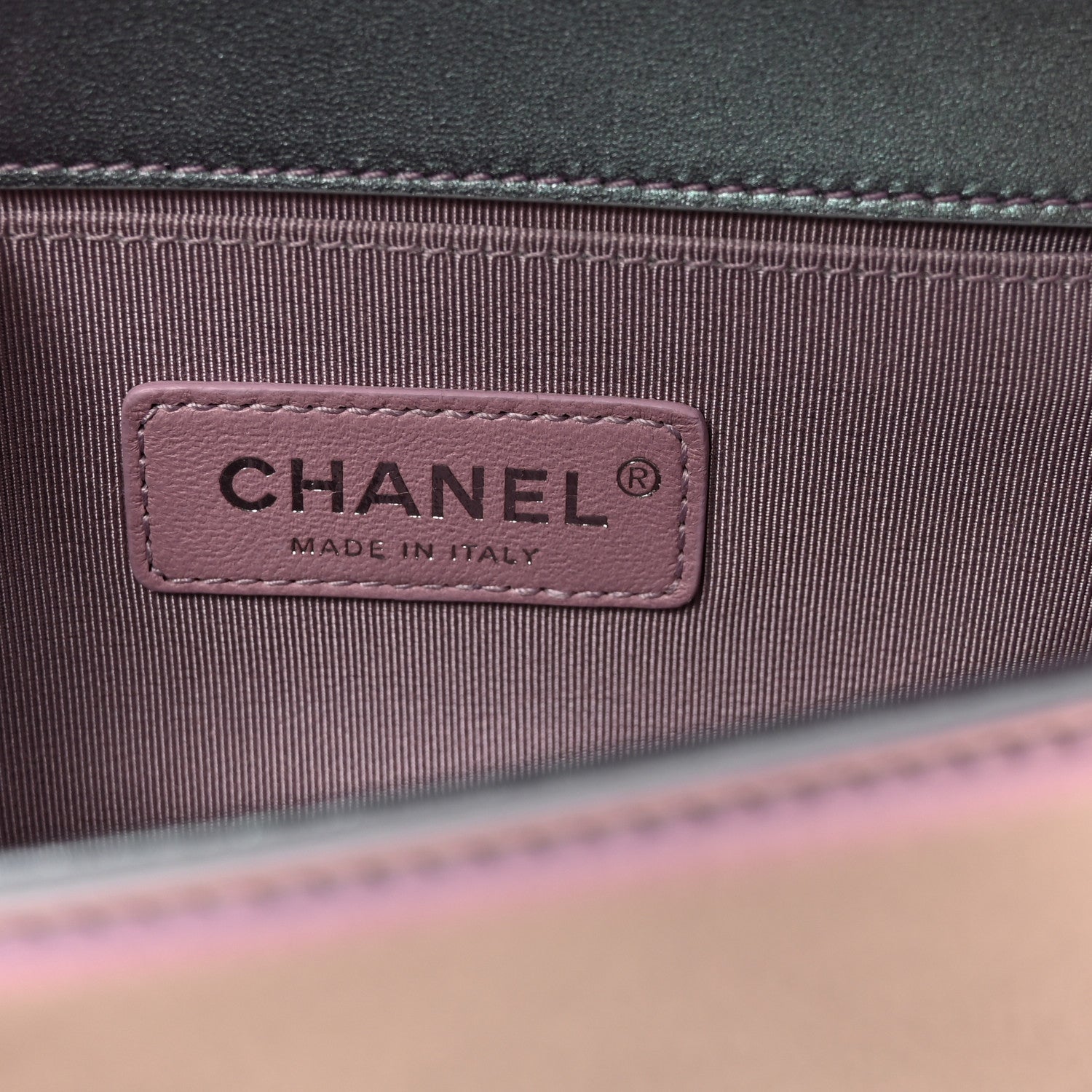 Chanel Iridescent Patent Calfskin PVC Quilted Small Boy Flap Light Purple 6 of 10