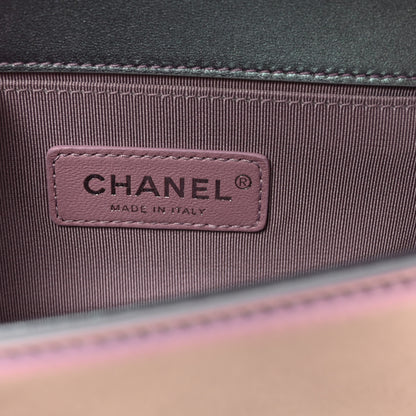 Chanel Iridescent Patent Calfskin PVC Quilted Small Boy Flap Light Purple 6 of 10