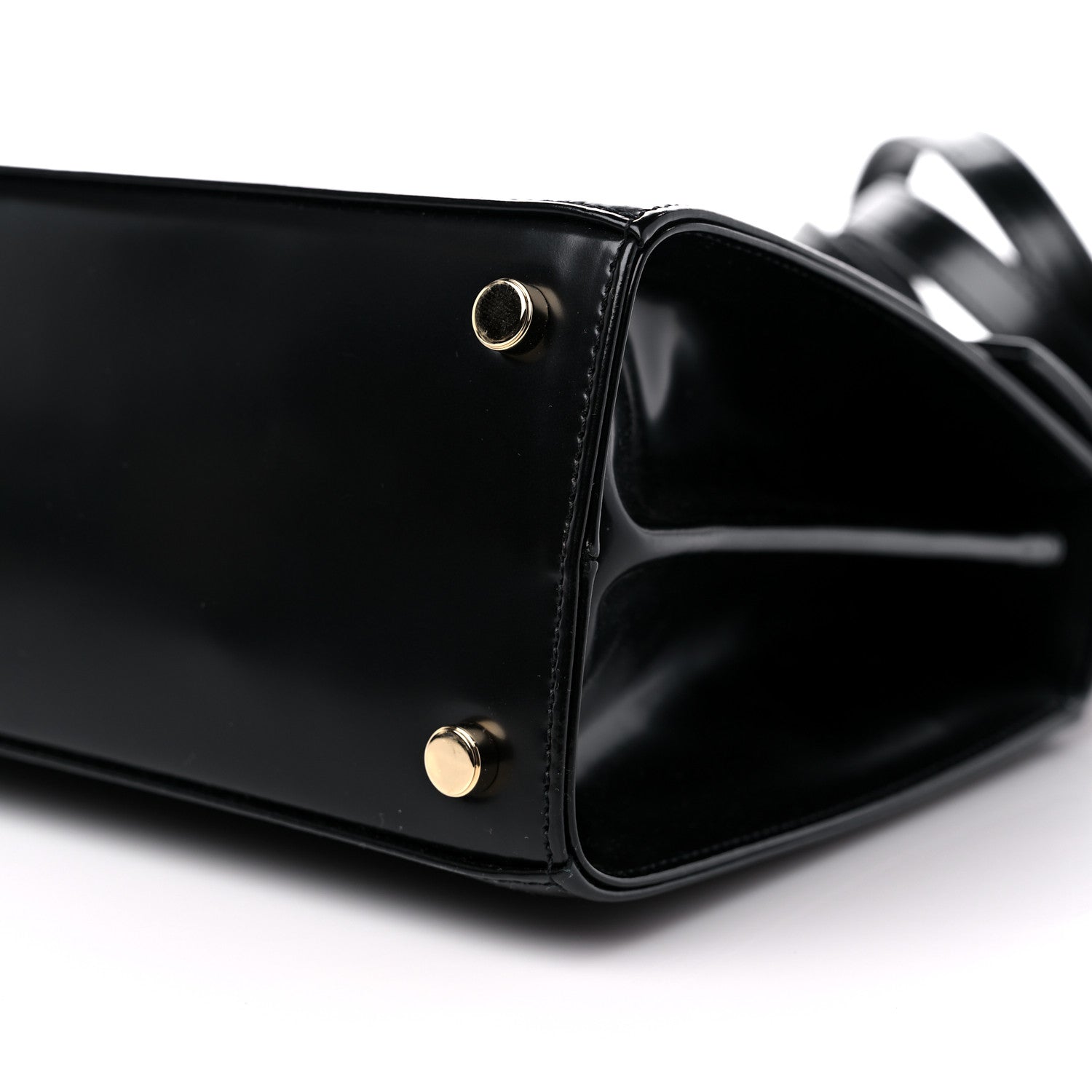 Salvatore Ferragamo Brushed Off Calfskin Iconic Top Handle Bag Black 9 of 9