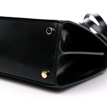 Salvatore Ferragamo Brushed Off Calfskin Iconic Top Handle Bag Black 9 of 9