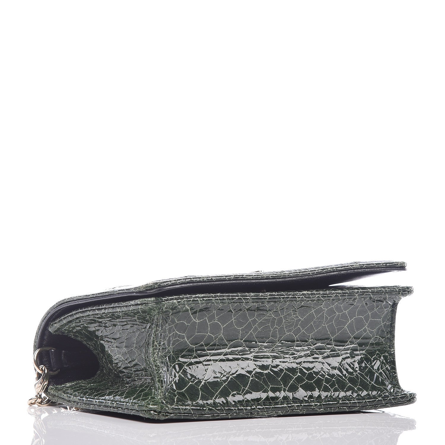 Christian Dior Ceramic Effect Deerskin Baby Diorama Flap Bag Green 4 of 15