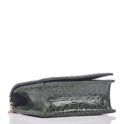 Christian Dior Ceramic Effect Deerskin Baby Diorama Flap Bag Green 4 of 15