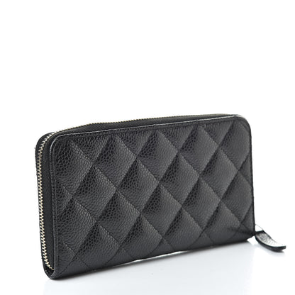 Chanel Caviar Quilted Small Zip Around Wallet Black 3 of 9
