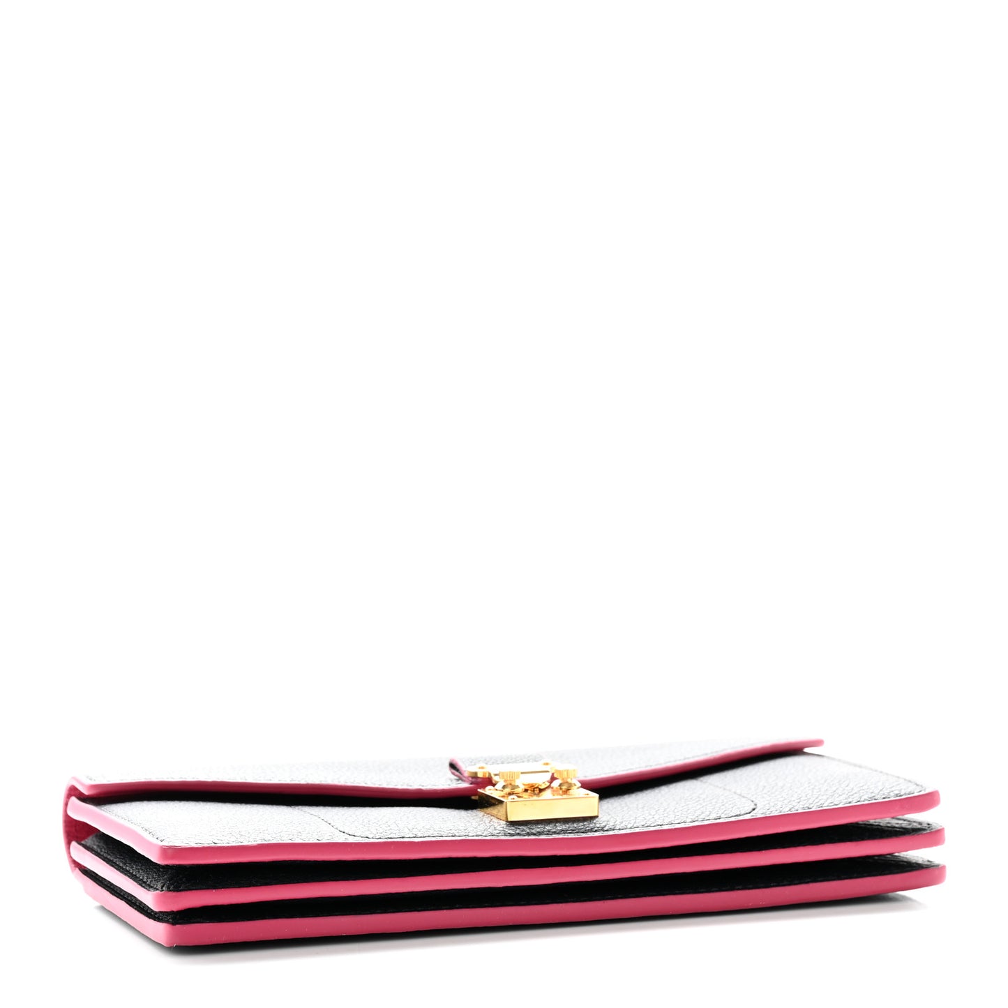 Veau Cachemire Dauphine Wallet Cobalt Fuchsia