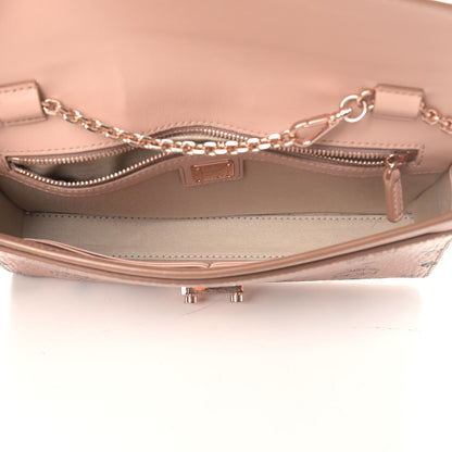 MCM Metallic Visetos Millie Wallet On Chain Champagne Gold 4 of 7
