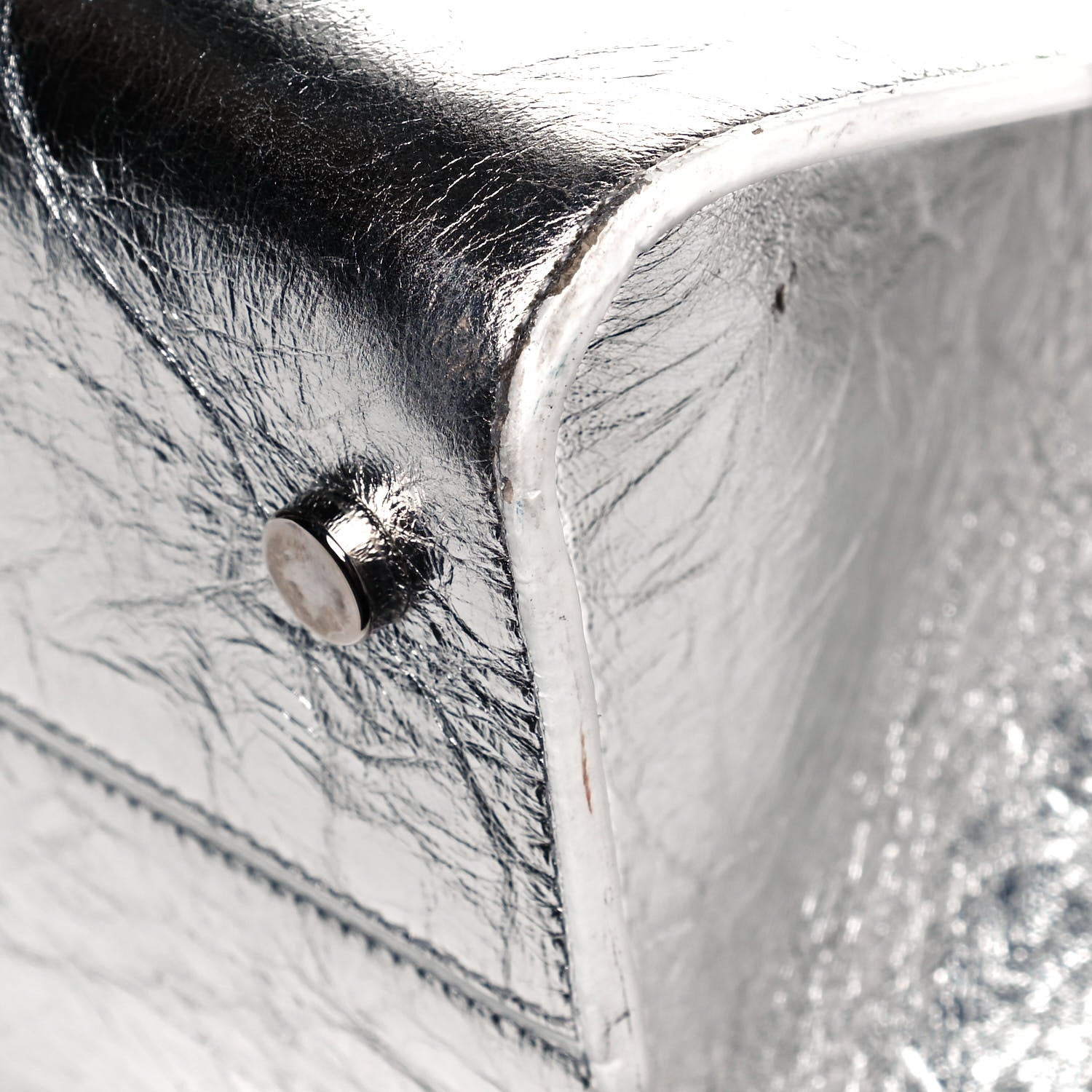 Christian Dior Metallic Calfskin Medium Diorever Flap Silver 10 of 17