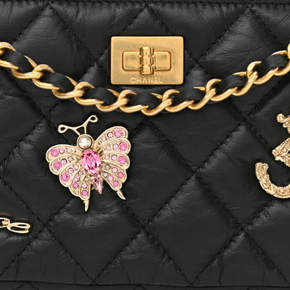 Chanel Aged Calfskin Lucky Charms 2.55 Reissue Small Clutch With Chain Black 10 of 12