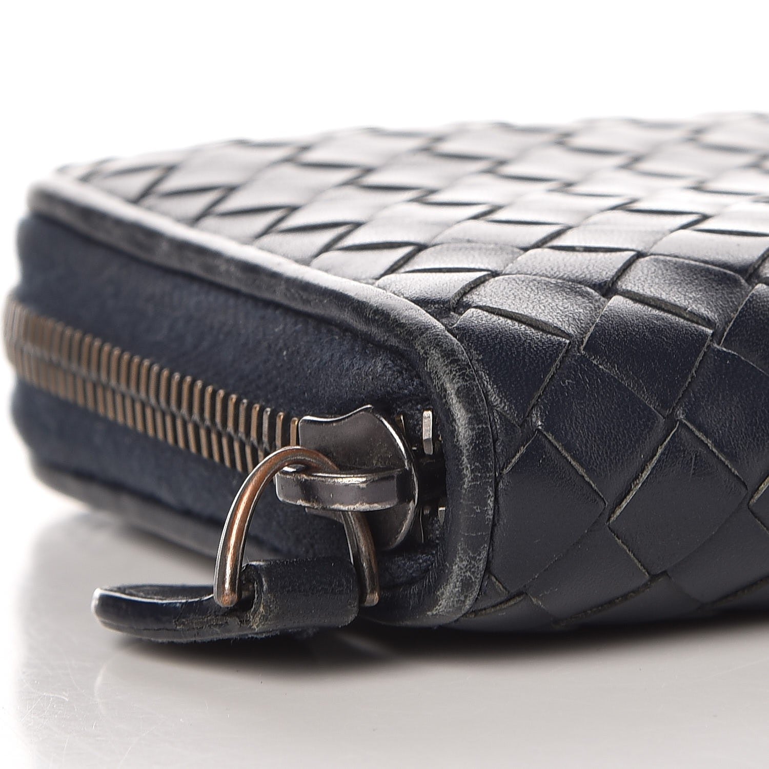 Bottega Veneta Nappa Intrecciato Zip Around Wallet Denim 7 of 11