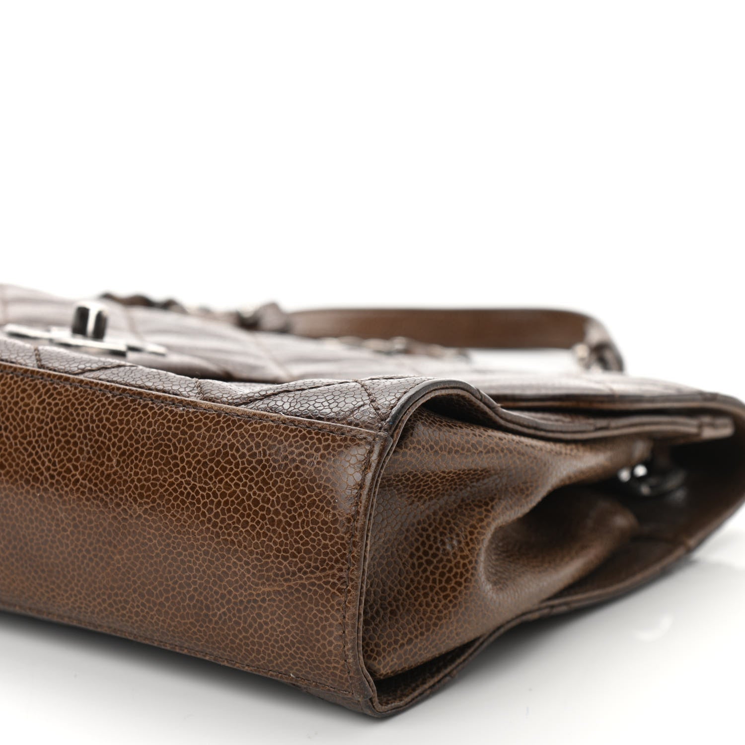 Chanel Crumpled Grained Calfskin Medium CC Crave Flap Brown 10 of 13
