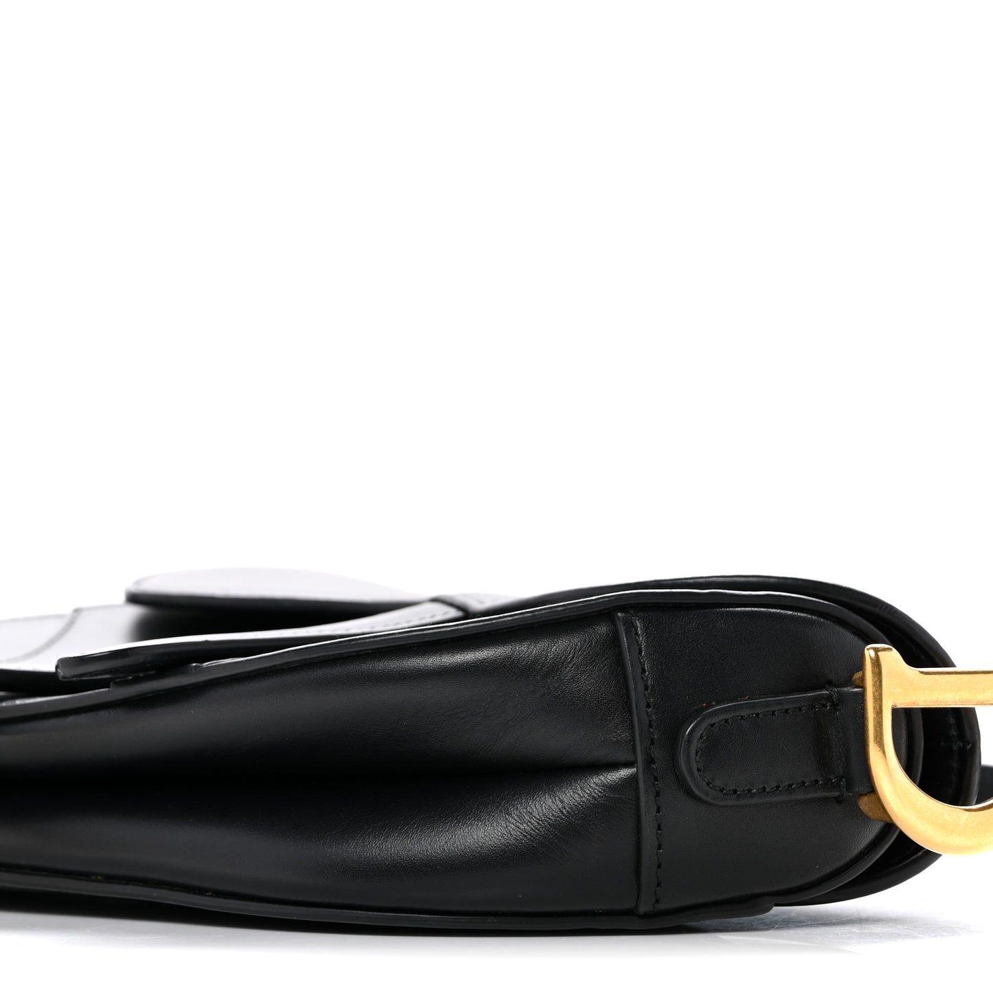 Calfskin Mini Saddle Bag Black