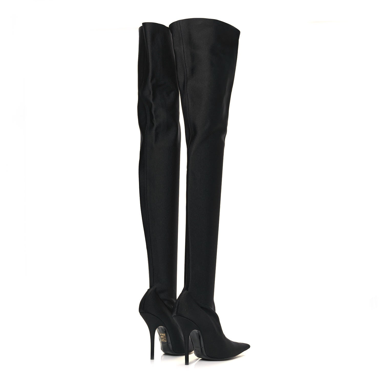 Balenciaga Spandex Pointed Toe Knife Thigh High Boots 38 Black 4 of 7