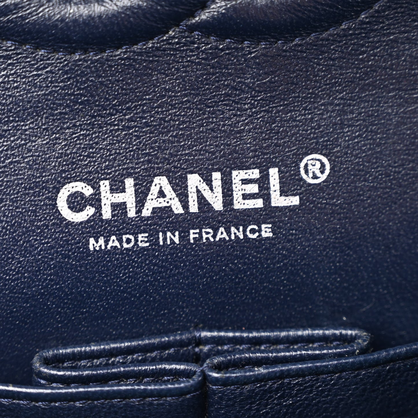 Caviar Quilted Medium Double Flap Navy
