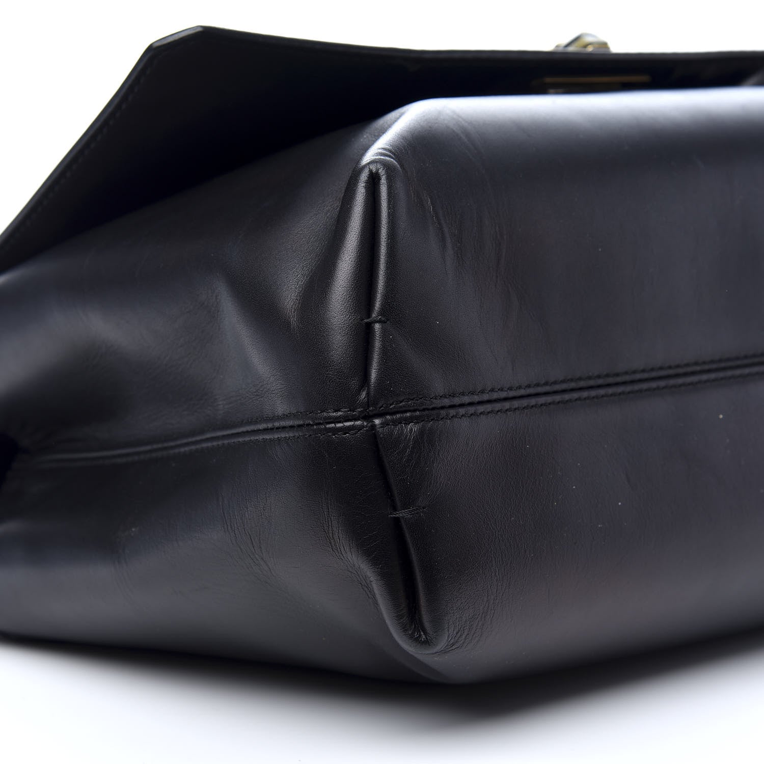 Lanvin Hammered Calfskin Large Happy Edgy Shoulder Bag Black 7 of 9