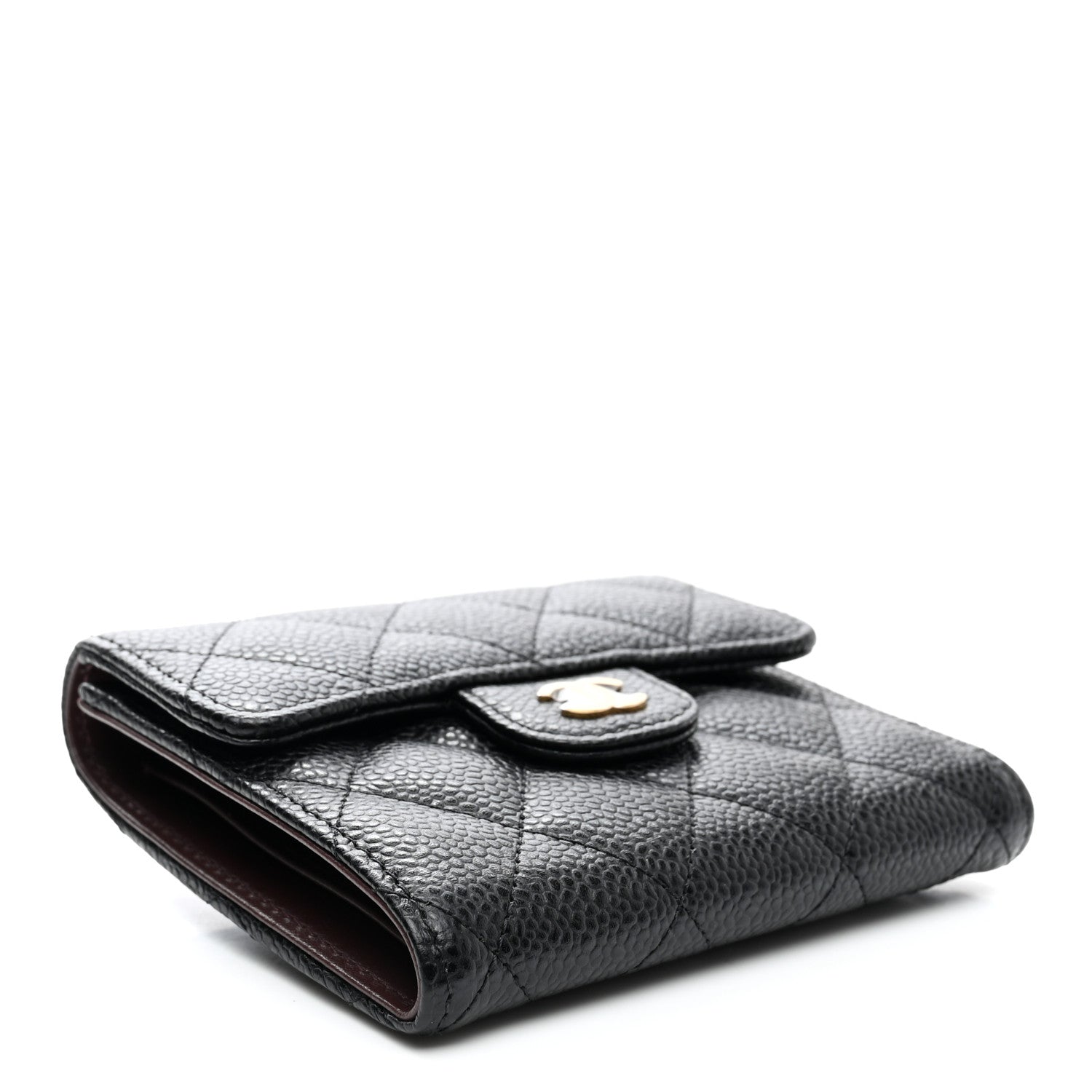 Chanel Caviar Quilted Compact Flap Wallet Black 4 of 11