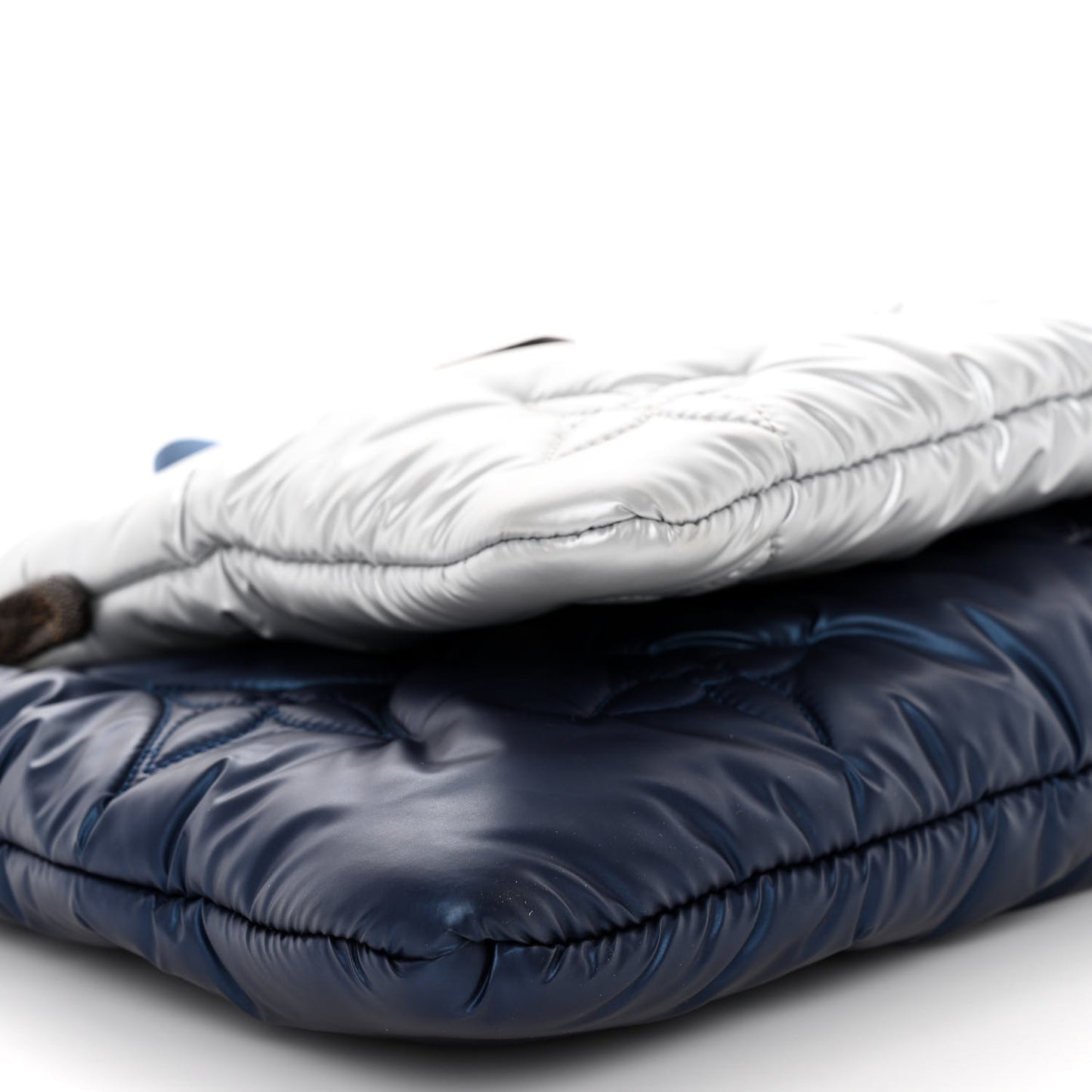Econyl Monogram Pillow Maxi Multi Pochette Accessories Navy Silver