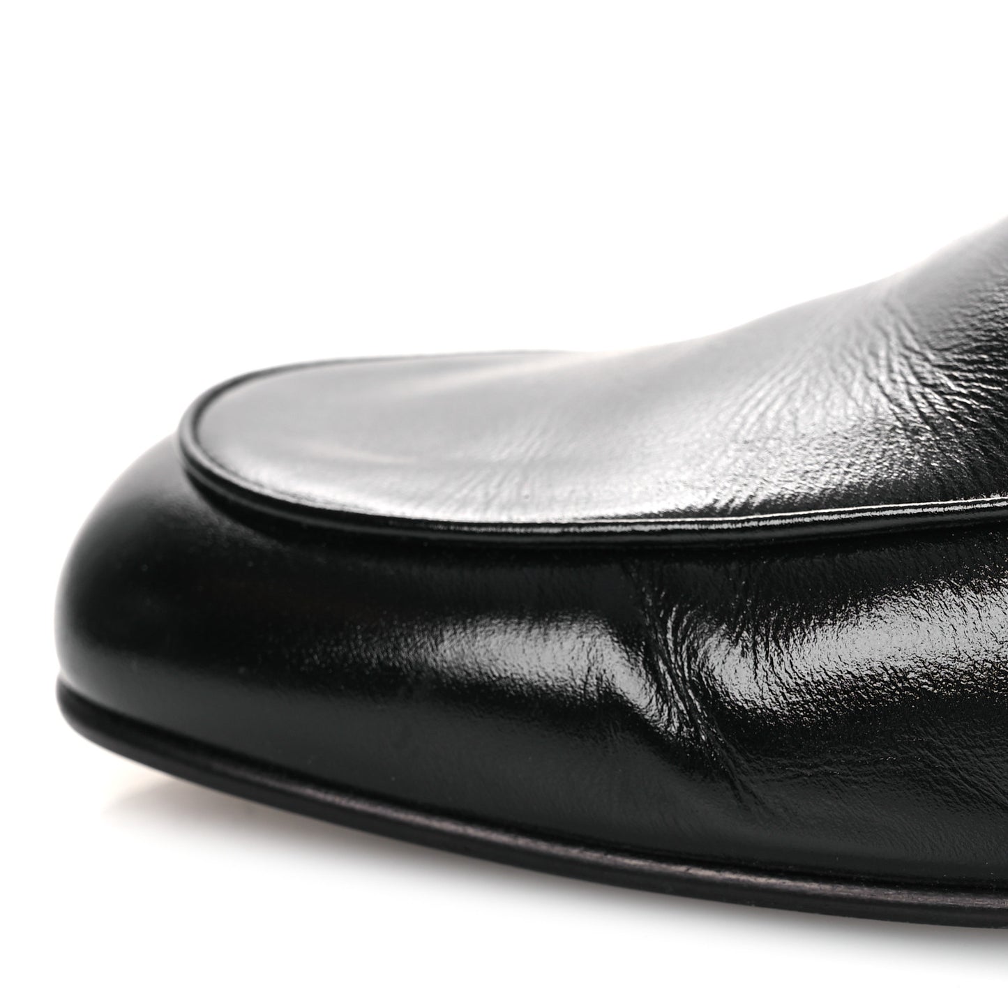 Shiny Calfskin Crystal CC Mules 41 Black