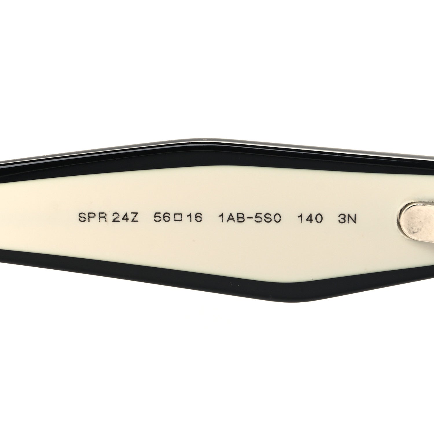 Prada Acetate Square Sunglasses SPR 24Z Black White 6 of 7