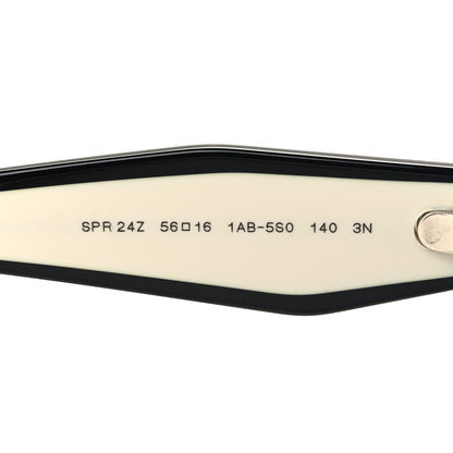 Prada Acetate Square Sunglasses SPR 24Z Black White 6 of 7
